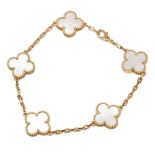 Van Cleef & Arpels Vintage Alhambra Bracelet VCARA41800 18KYG Yellow Gold Mother-of-Pearl Women\'s