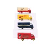 A Dinky Supertoys 514 Guy Lions Swiss Rolls Van and three similar, Robertson's Golden Shred,