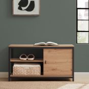 Grade-B ref LOT307 Dusk Willow Shoe Storage Bench - Oak Effect RRP œ45