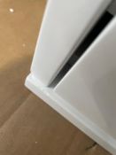 Grade-C1 ref LOT204 Fishe & Lilly Monroe Solid Wood White Bedside Table RRP œ160