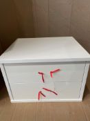 Grade-C1 ref LOT205 Fishe & Lilly Monroe Solid Wood White Bedside Table RRP œ160