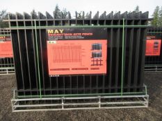 2025 ABOSS MAY 4-RAIL WROUGHT IRON FENCING- (20) 10' X 6' FENCE PANELS & (21) POSTS W/ CONNECTORS