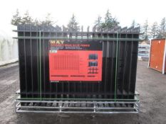 2025 ABOSS MAY 4-RAIL WROUGHT IRON FENCING- (20) 10' X 6' FENCE PANELS & (21) POSTS W/ CONNECTORS