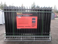 2025 ABOSS MAY 4-RAIL WROUGHT IRON FENCING- (20) 10' X 6' FENCE PANELS & (21) POSTS W/ CONNECTORS