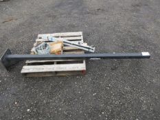 8' STEEL POST, ALUMINUM CUTTING JIG & WIRE W/ PULLEYS