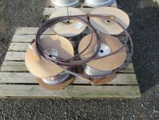 (4) PLEXCO INSTUBE 5 PLEXSTRIPE 1/2'' X 250' PLASTIC TUBE SPOOLS