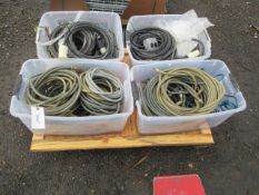 ASSORTED 12/3 WIRE & AIR HOSES WITH FITTINGS