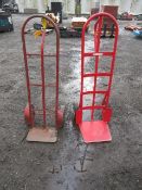 (2) SOLID TIRE HAND TRUCKS