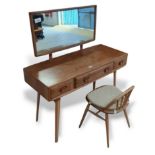 An Ercol mid-20th century wooden dressing table