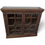 An oak stained bookcase