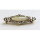 A late 19th or early 20th century opal and old cut