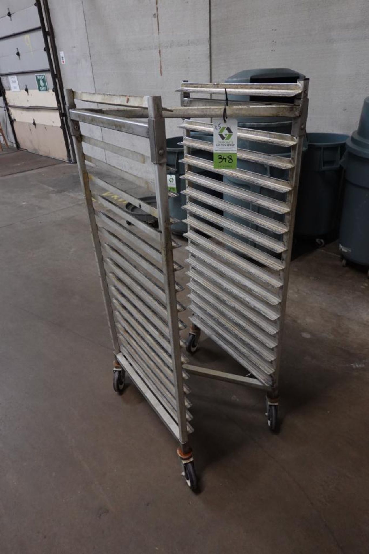 Aluminum nesting Z-Type bakery rack, 26 in. long x 18 in. wide x 57 in ...