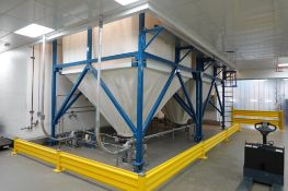 Contemar indoor flexible fabric flour silo system including 2 silos