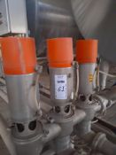 3x APV Orange top valves