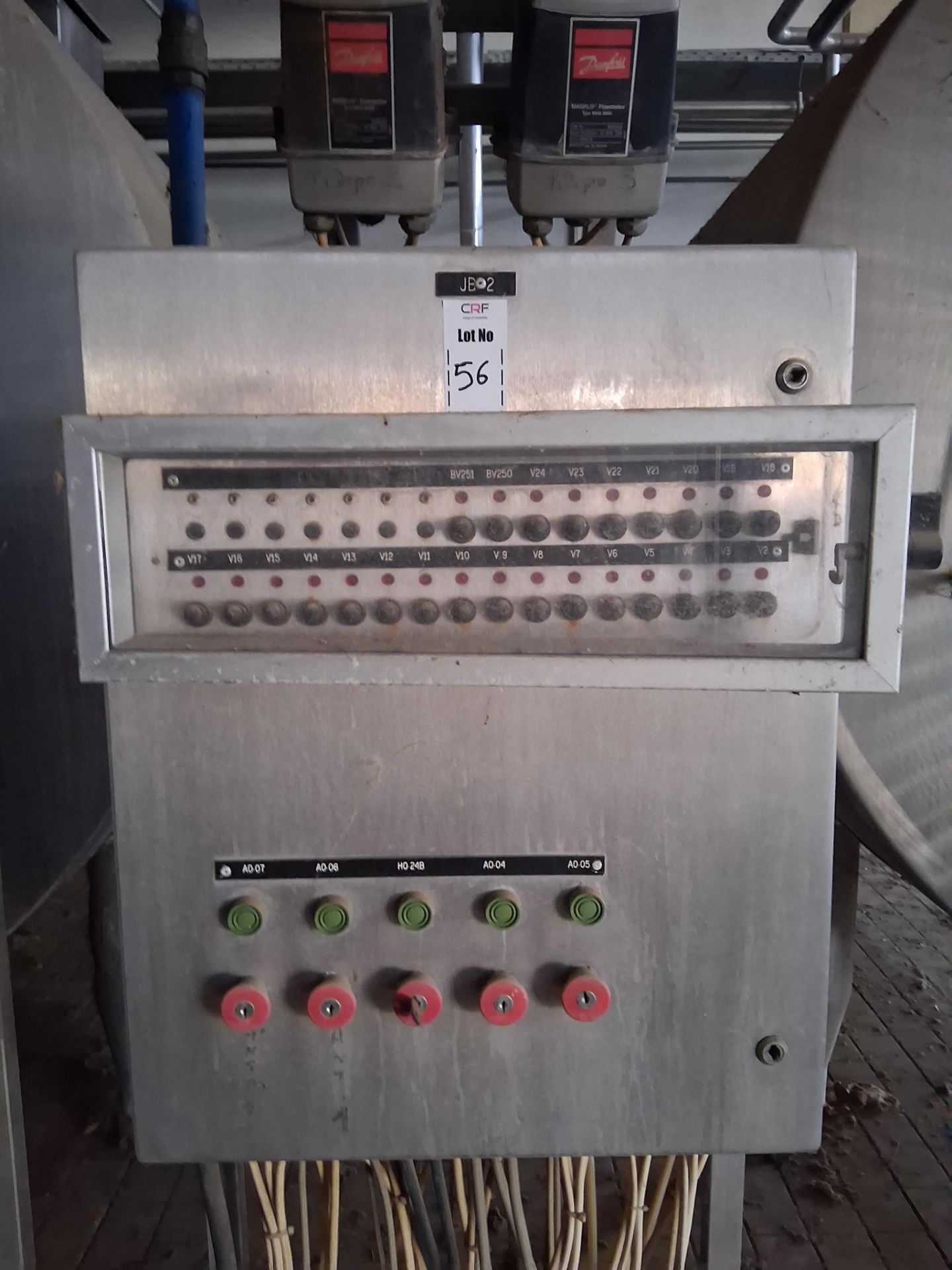 Control panel with flow meters