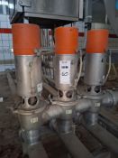 3x APV Orange top valves