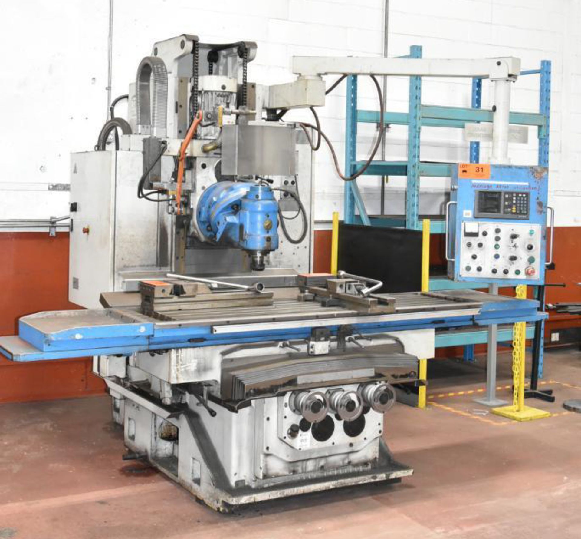 KIHEUNG KMB-U5 UNIVERSAL MILLING MACHINE WITH 78”X21” TABLE, SPEEDS TO ...