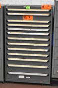 13-DRAWER LISTA-TYPE TOOL CABINET (CONTENTS NOT INCLUDED) (DELAYED DELIVERY) (LOCATED AT 565 DES