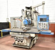 KIHEUNG KMB-U5 UNIVERSAL MILLING MACHINE WITH 78”X21” TABLE, SPEEDS TO 1720 RPM, ACU-RITE 2-AXIS