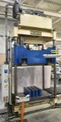 MACRODYNE (2010) MPS-50, 50-TON CAPACITY 4 POST HYDRAULIC SPOTTING PRESS WITH PLC CONTROL, 53”