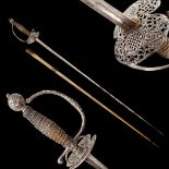 A Perfectly preserved Sword with Scabbard, Openwork steel, France, 18th century.