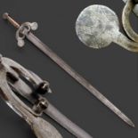 A Extra Rare Portuguese or Lusitanian "Crab-Guard" or "Balls" Sword, 15th/16th Century.