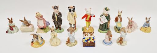 Collection of Royal Doulton Bunnykins, Rupert and Beswick figures, printed and painted marks,