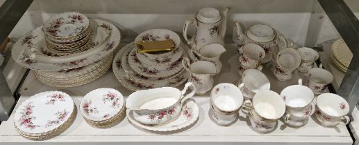 Royal Albert Lavender Rose pattern part dinner, tea and coffee-service, printed marks, some with