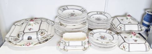 Copeland-Late Spode pottery part dinner-service, late 19th century, printed brown and impressed