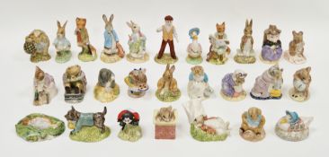 Collection of Royal Albert Beatrix Potter figures, printed brown marks, including: Benjamin Bunny