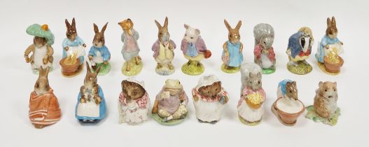 Collection of Beswick Beatrix Potter figures, printed brown marks, including: Mr Benjamin Bunny,