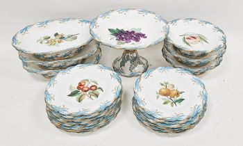English porcelain part dessert-service, probably Minton, mid-19th century, impressed registration