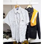 Collection of British Railways uniform including four jackets, four shirts, a tie, overcoat and