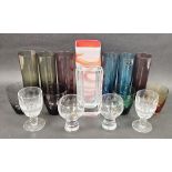 Scandinavian Skruf vase of compressed fluted form with bevelled rim, etched Skruf mark 17.5cm