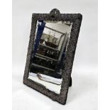Late 19th/early 20th century easel back dressing mirror, the bevelled edge plate surrounded by a