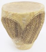 20th century African tribal-style drum, 41cm high
