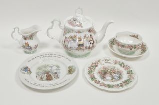 Royal Doulton Brambly Hedge pattern part tea service, printed brown marks, comprising: a lobed