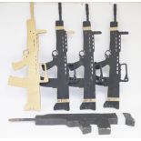 Four plywood cutout SA80s and a further wooden example.