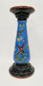 Continental majolica jardiniere stand, late 19th/early 20th century, of baluster form, painted
