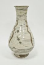 Jim Malone (1946-), a stoneware Korean bottle, decorated in brushed cream slip, with incised
