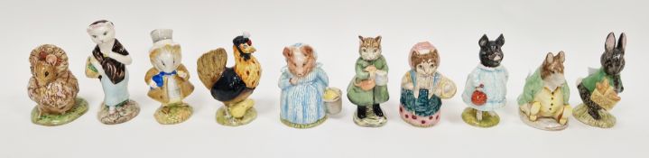 Collection of Beswick Beatrix Potter figures, printed brown marks, including: Susan, Cousin Ribby,