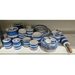 Group of T.G. Green & Co. Cornish Ware, printed green & black marks, including: storage jars,