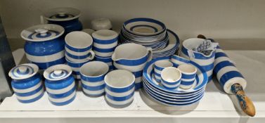 Group of T.G. Green & Co. Cornish Ware, printed green & black marks, including: storage jars,