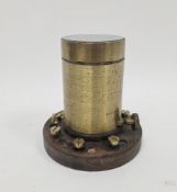Early 20th century G.P.O standard type B telegraph relay, gilt brass on wooden base, no.9246, 14cm