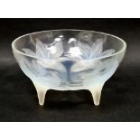 Lalique opalescent glass 'Lys' footed bowl, designed 1927, etched R. Lalique France, indistinctly