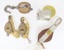 Ansell Jones ships pulley for rope diameter 16mm and head load of 143kg, two Ansell 4