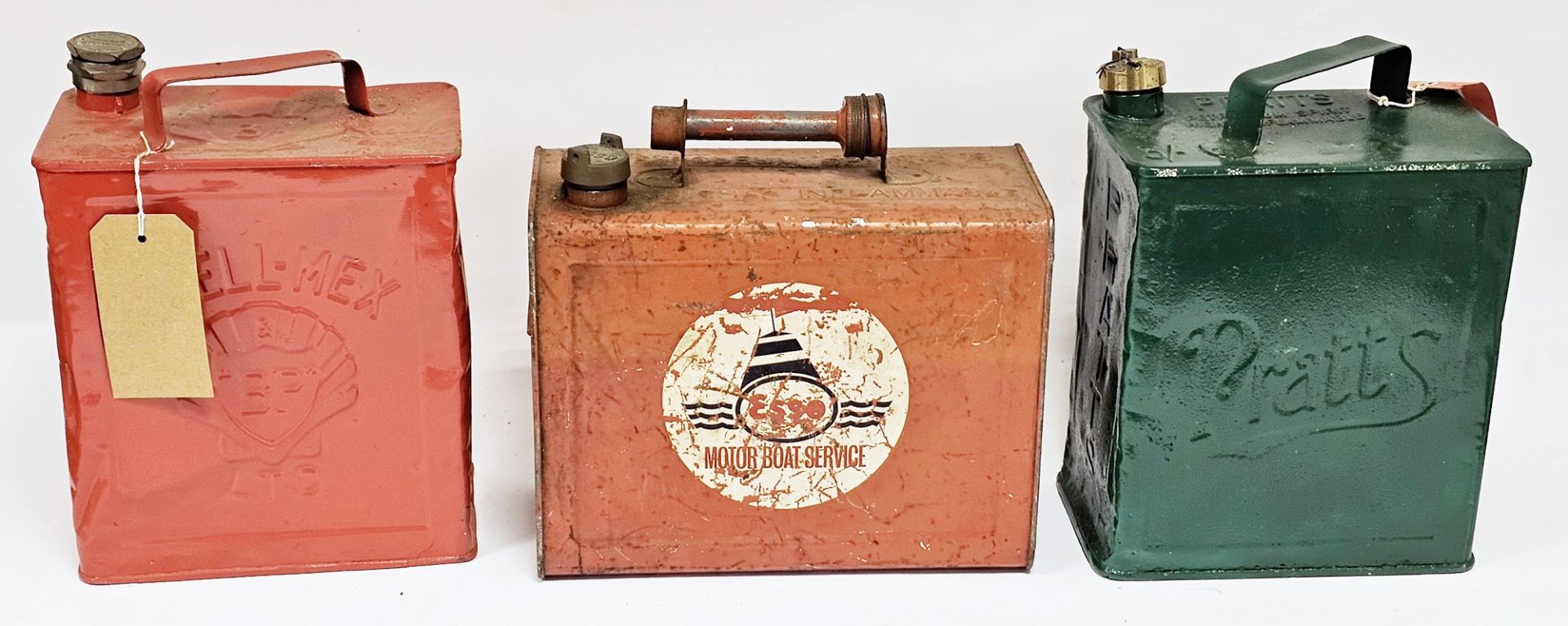 Two early 20th century petrol cans including Pratts and Shell-Mex Limited, both with brass caps - Image 2 of 2