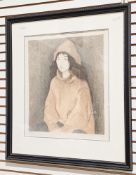After Raphael Soyer (b.1899–1987) Lithograph Portrait of a lady wearing a turtle-neck jumper and a
