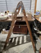 Vintage A-frame ladder