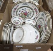 Radfords imari pattern part coffee service and a Paragon bone china famille rose pattern part dinner
